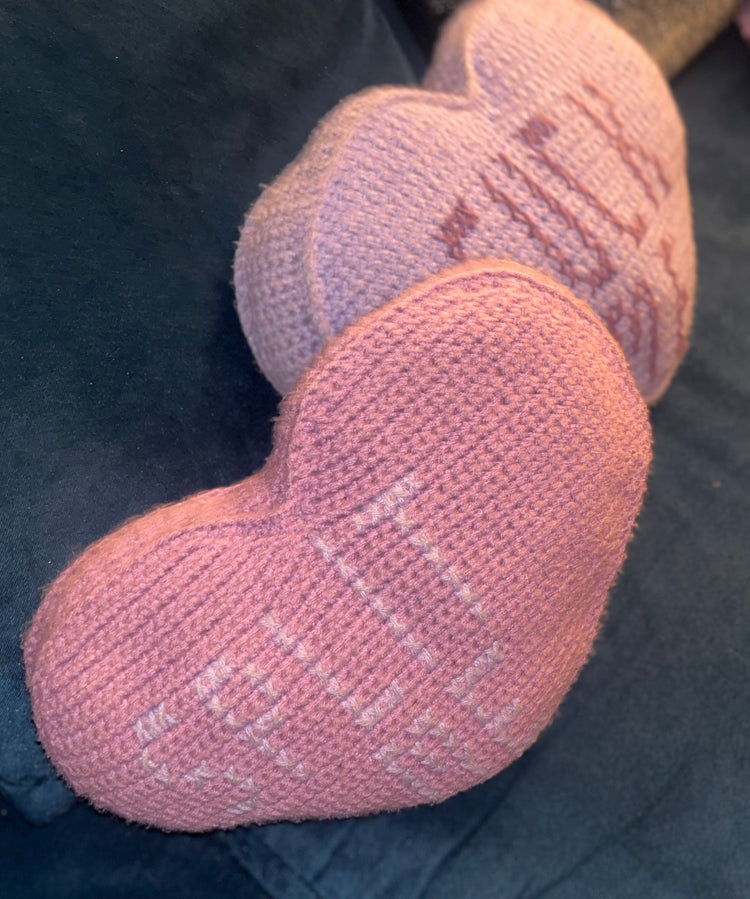 Custom Crochet Heart Pillow